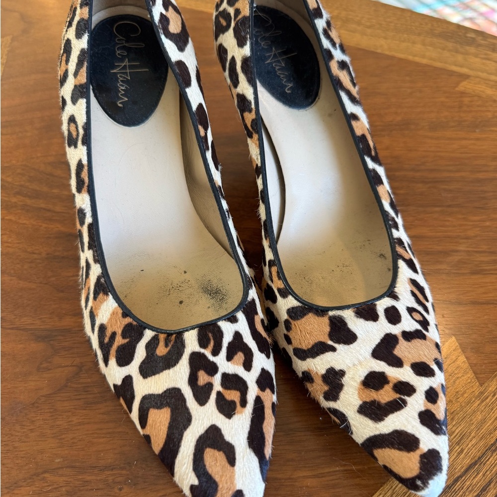 Cole Haan Leopard Print Heels - Picture 2 of 6
